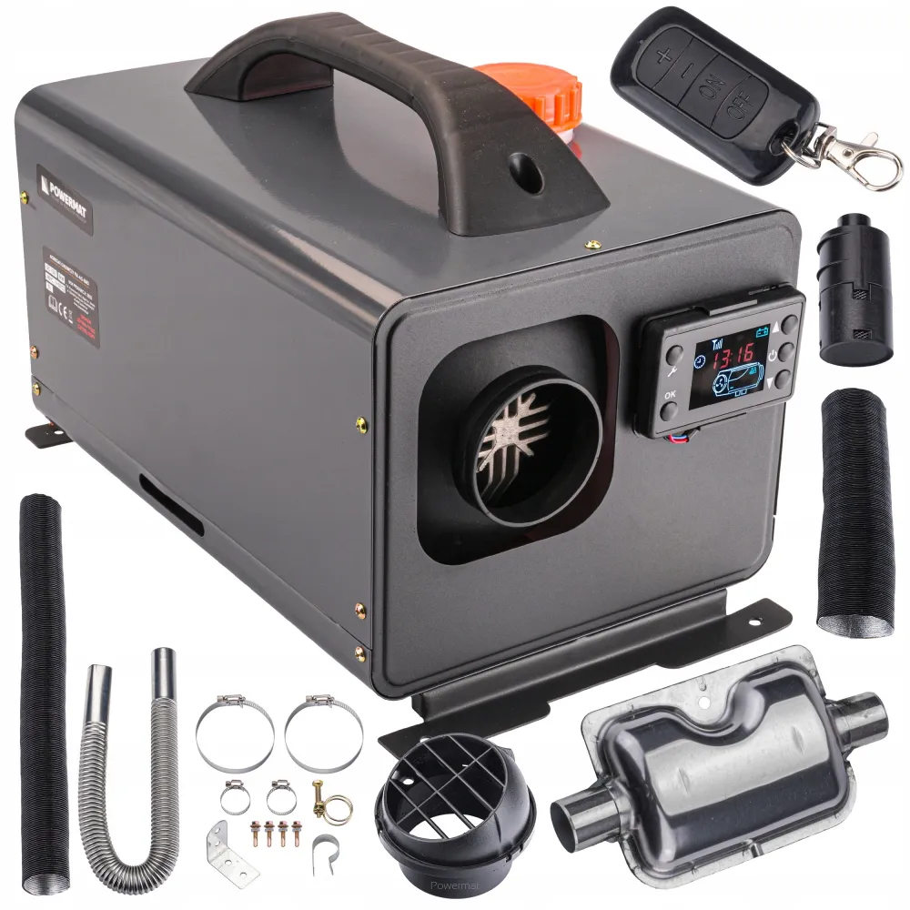 INCALZITOR PORTABIL SIROCOU DIESEL 8 kW,alimentare 12V / 220V ,PM-AG-8M2, Powermat + Adaptor Pentru Sirocou Diesel A047 AC 100V-220V la DC 12V [10]