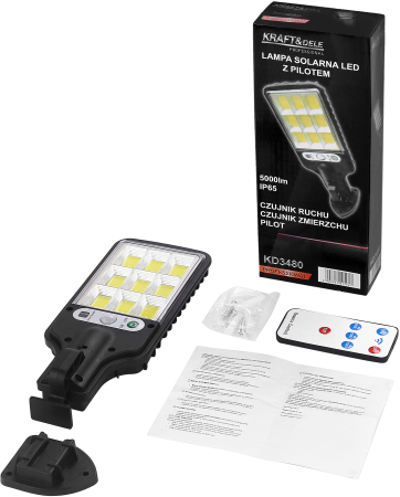 Lampa solara LED cu telecomanda 290 W, Kraft&Dele KD3480 [11]