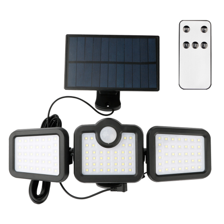 ELECTRICE - Lampă solară LED Forever Light SUNARI FLS-04 108*SMD PIR 10W 800lm 6000K 2400mAh Li-Ion