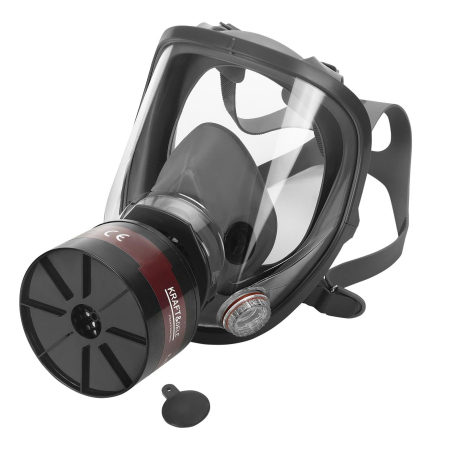 Diverse accesorii - Masca de protectie pentru fata Kraft&Dele KD10031, cu 2 filtre gaz si 6 filtre antipraf, marimea M