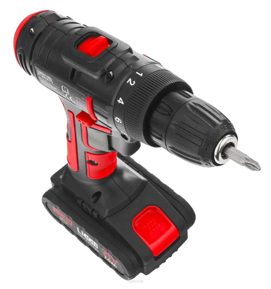 Mașină de găurit/șurubelniță fără fir de 21V,2xACU RTWA0075 [3]