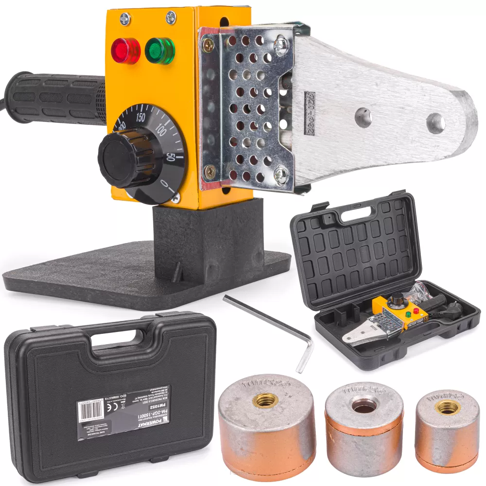 Aparat de sudat - MAȘINĂ DE SUDAT ȚEVI PVC PP 1500W 3 FILAMENTE 20-32MM PM-ZGP-1500T1