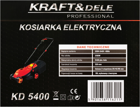Mașină de tuns iarba electrică 2100W KD5400 [12]
