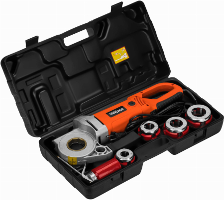 Mașină electrică de filetat țevi KraftDele KD587, 2400W, portabilă, 230V, cu capete 1/2" - 1-1/4" [12]