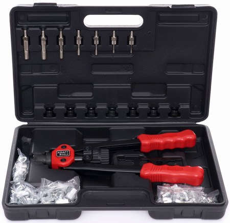 Scule profesionale reparații auto - Nituitor manual pentru piulițe nituibile, 110 buc. KD10556