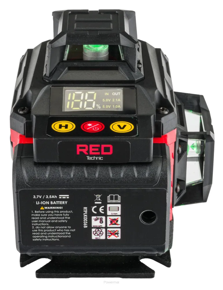 Nivela laser 4D 360, verde, Red Technic RTPLK0036 [9]