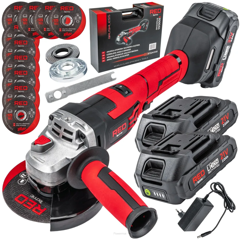 Echipamente de atelier - POLIZOR UNGHIULAR FĂRĂ PERII CU ACUMULATOR DIAX 2 X ACU 10 DISCURI RTSZK0140