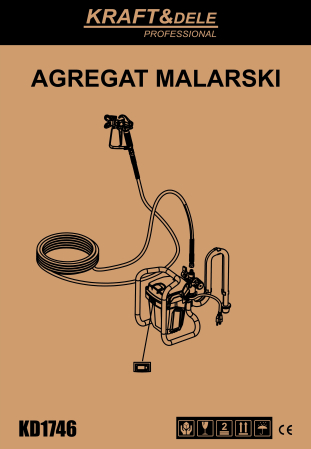 Pompa pentru zugravit/vopsit, 1450W, KD1746, Kraft&Dele [20]