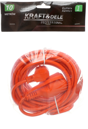 Prelungitor electric, Kraft&Dele KD4023, de gradina, cu clapa, 10 m, 3x1.5mm [1]