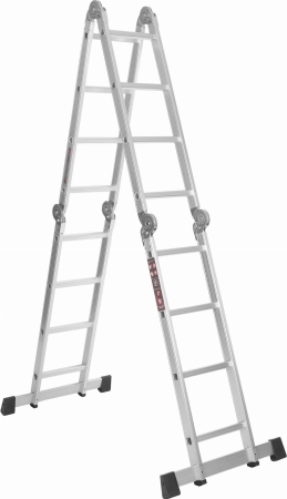 ALTE ACCESORII SI SCULE - Scara aluminiu cu platforma 4x4 460cm multifunctionala KraftProfesional KD4071