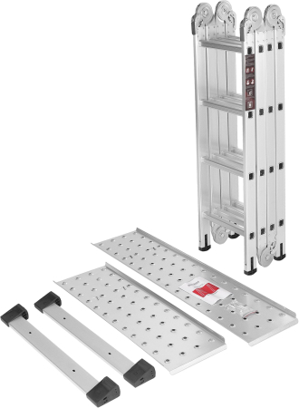 Scara aluminiu cu platforma 4x4 460cm multifunctionala KraftProfesional KD4071 [2]