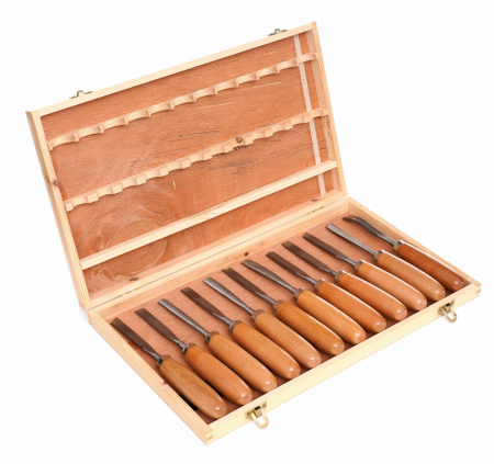 Echipamente de atelier - Set 12 dalti cu maner lemn (KD11775)