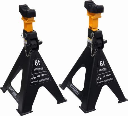 Elevatoare și echipamente ridicat - Set 2 suporti sustinere material protectie 2 sigurante tip capra 6 Tone auto, reglaj dinti 400-585mm (KD3097)