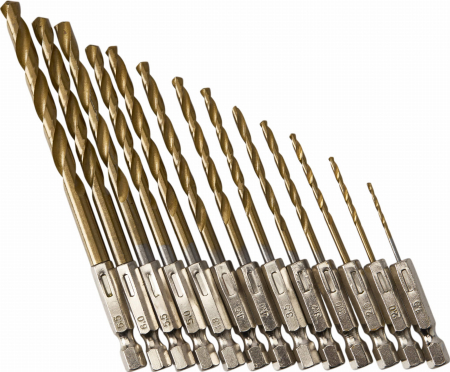 Set burghie titan, Kraft&Dele, KD982, 13 buc, 1.5–6.5 mm