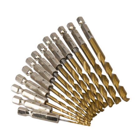 Set burghie titan, Kraft&Dele, KD982, 13 buc, 1.5–6.5 mm [2]