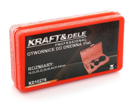 Set carote pentru lemn, 11 buc 19-64mm, KD10278, Kraft&Dele [7]