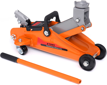 Set Cric hidraulic, Kraft&Dele KD1377, cu profil scazut, 2 T, 130-300 mm + Suporturi auto reglabile Kraft&Dele KD3170, set 2 buc, 275-415mm, 2 tone, grafit/negru [1]