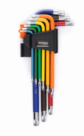 Unelte de mana - Set de imbusuri colorate, TORX, 9 piese, Kraft&Dele KD11930