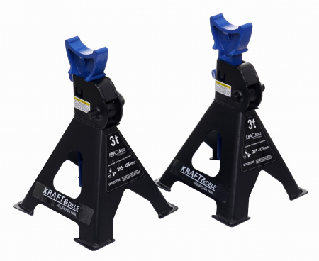 Elevatoare auto si cricuri - Set suport auto tip capra, 3 T, 2 elemente, Kraft&Dele KD3171