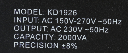 Stabilizator de tensiune 2000VA 230V 150-270V KD1926 KraftDele [10]