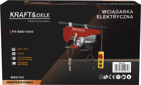 Troliu electric 230V 1350W 500/1000kg KD2192 [10]