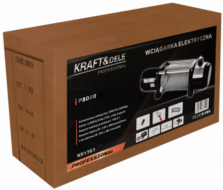 Troliu - KD1563 Troliu electric de 8000 lbs (3629kg) 12V [20]