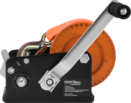 Troliu Manual 1134 kg cu centura sintetica 50mm 10m KD1314 Kraftdele [3]