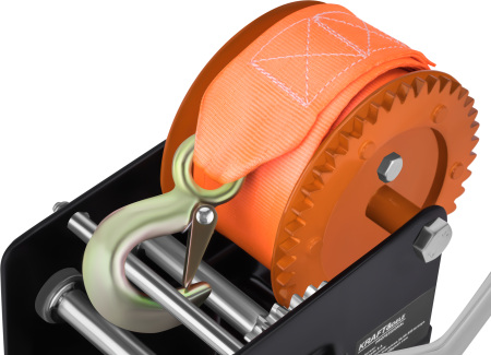 Troliu Manual 1134 kg cu centura sintetica 50mm 10m KD1314 Kraftdele [4]