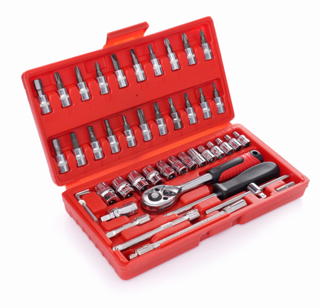 Trusa profesionala scule, Kraft&Dele KD10525, chei tubulare, 46 piese [3]