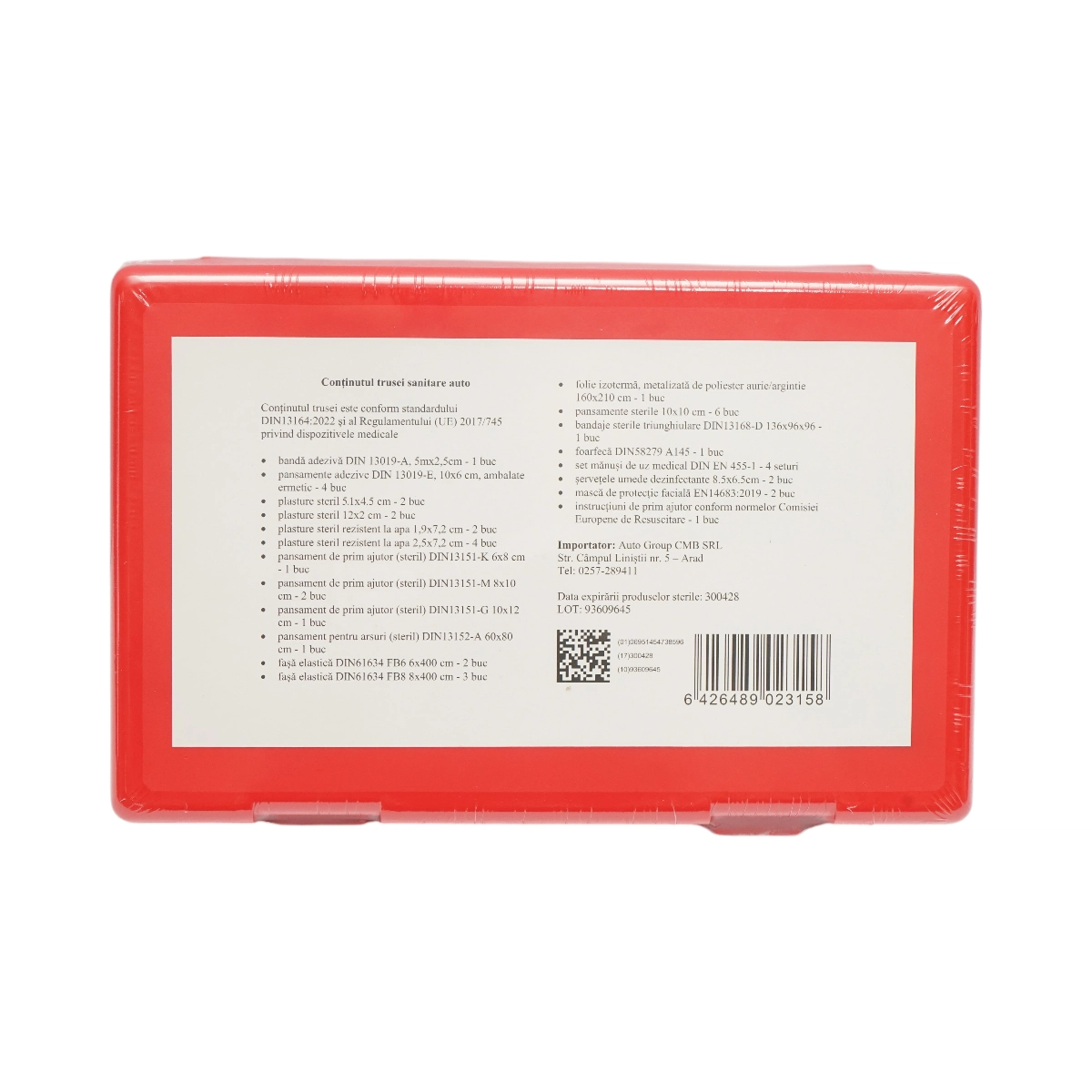 Trusa sanitara auto de prim ajutor (Data expirarii produselor sterile 28 aprilie 2030) [2]
