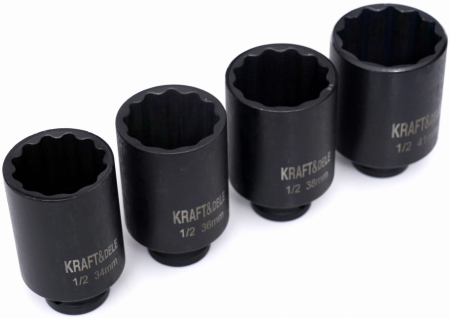 Trusa tubulare, de impact 1/2" 4 buc, KD11754, Kraft&Dele [2]