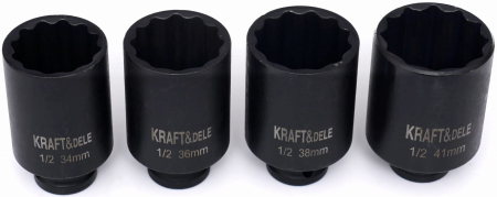 Trusa tubulare, de impact 1/2" 4 buc, KD11754, Kraft&Dele [1]