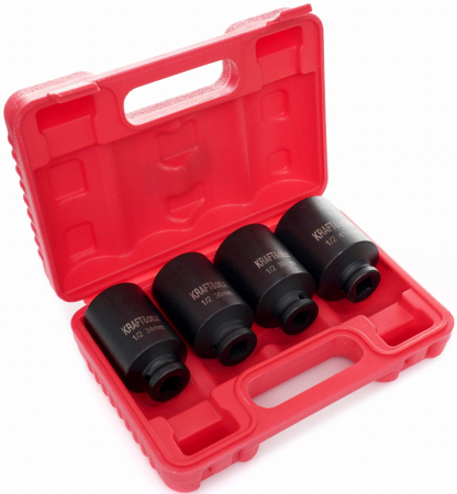 Tubulare si accesorii - Trusa tubulare, de impact 1/2" 4 buc, KD11754, Kraft&Dele
