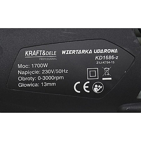 Bormasina Kraft&Dele KD1686-Z, 1700W, 3000RPM, mandrina 13mm [1]