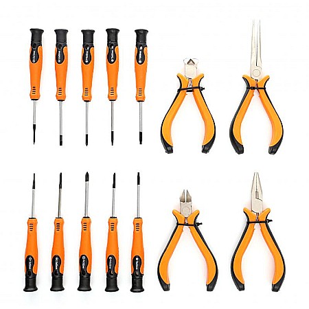 Surubelnite - Set surubelnite si clesti diferite modele, 14 elemente, Kraft&Dele KD10894