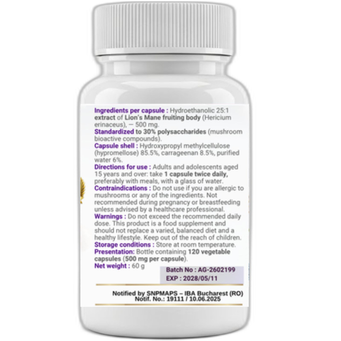 Coama Leului Extract Forte 25:1 - supliment pentru memorie si concentrare [2]