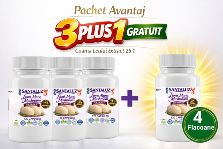 Ciuperci Medicinale - Pachet Avantaj 3+1 Coama Leului Extract 25:1 SANTALUZ