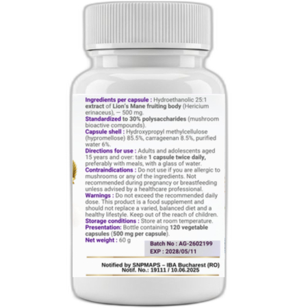 Coama Leului Extract Forte 25:1 - supliment pentru memorie si concentrare [1]