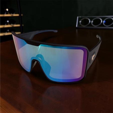 Ochelari de soare pentru Femei - Ochelari de Soare Oversized - Negru Mat cu Lentilă Chameleon