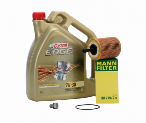 Kit-uri schimb ulei - Kit revizie motor VW Golf 5 - Castrol Edge 5W30 + filtru ulei MANN