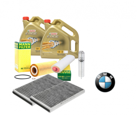 Kit-uri schimb ulei - Kit Schimb Ulei BMW E60/E61 (2003-2009) M47/N47/M57 – 5W30 8L + Filtru Ulei, Aer, Motorină, Polen