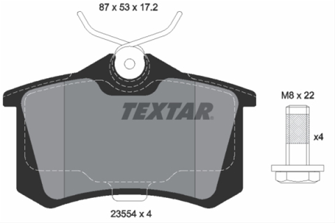 Placute frana - Set placute frana,frana disc TEXTAR 2355402
