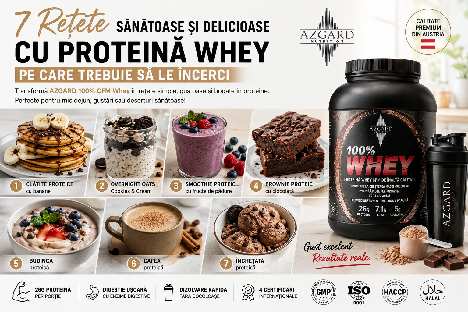 7 Rețete sănătoase și delicioase cu proteină Whey pe care trebuie să le încerci