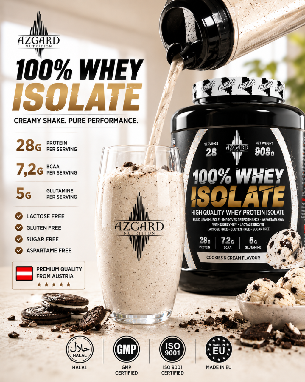 Azgard Whey ISO - COOKIES&CREAM 908g [2]