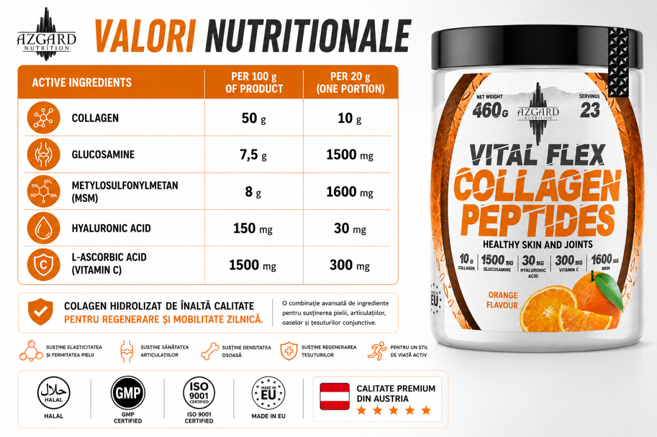 VITAL FLEX COLLAGEN PEPTIDES - ORANGE 460g [2]