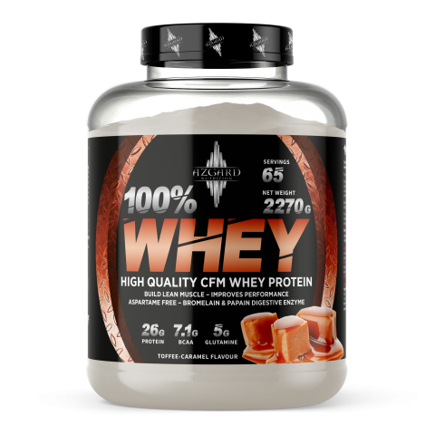 PROTEINE AZGARD CFM WHEY - AZGARD 100% WHEY - TOFFEE CARAMEL 2270g