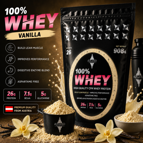 PROTEINE AZGARD CFM WHEY - Azgard 100% WHEY - VANILLA 908g