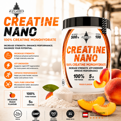 CREATINE - CREATINE MONOHYDRATE (PEACH) - 500g
