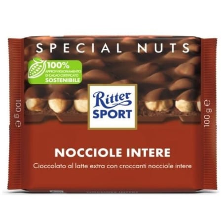 CREME ȘI CIOCOLATA - CIOCOLATA RITTER CU ALUNE DE PADURE 100GR