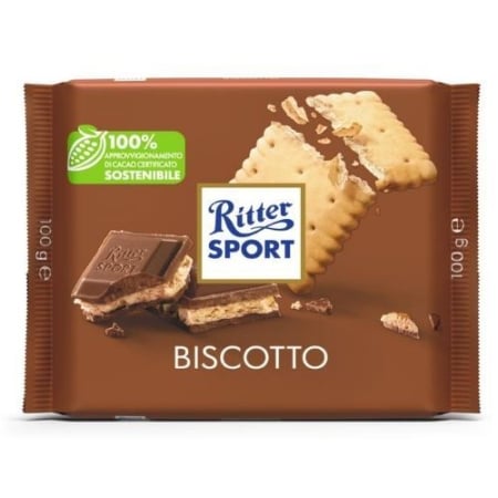 CREME ȘI CIOCOLATA - CIOCOLATA RITTER CU BISCUITI 100GR
